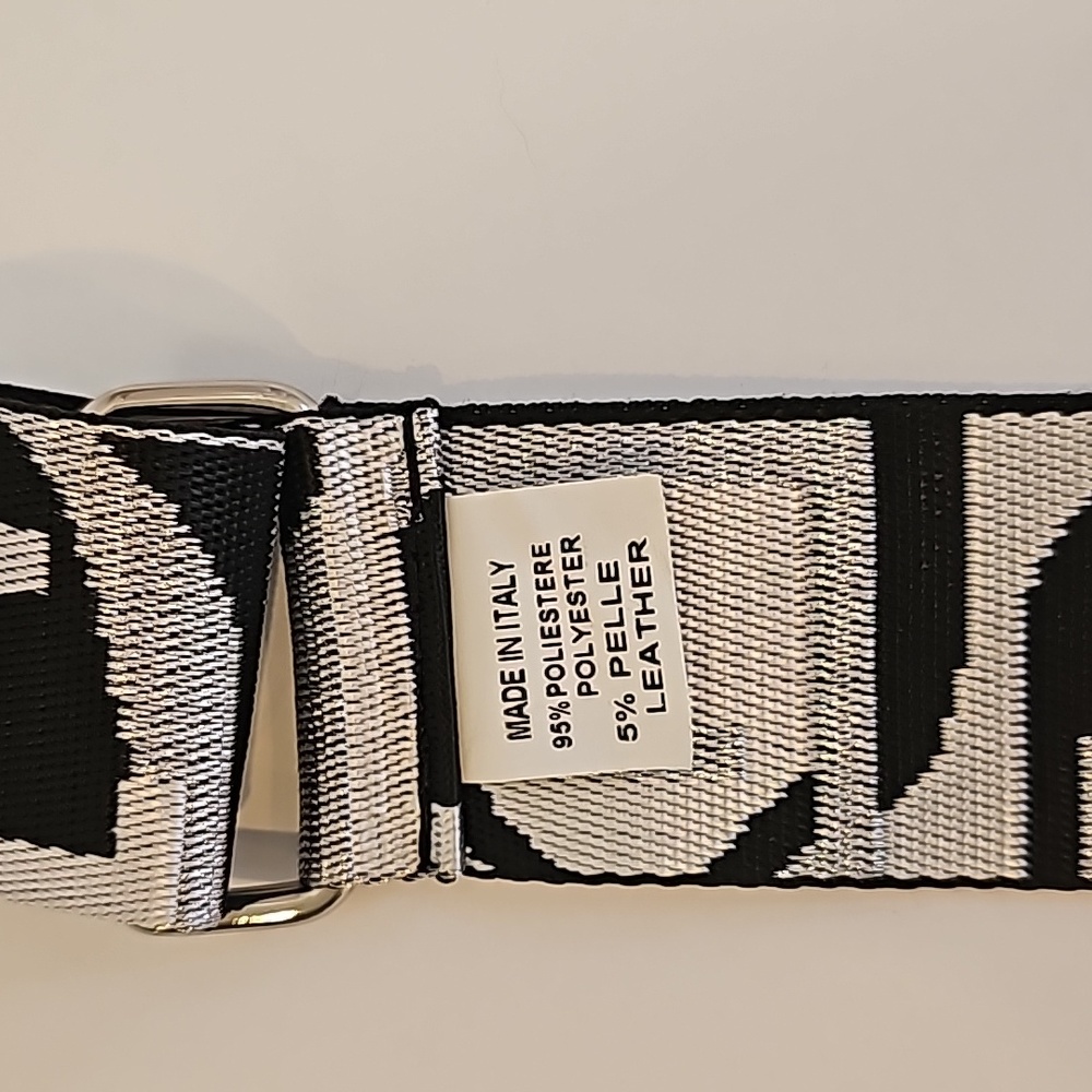 Jacquard Adjustable Shoulder Strap Bag Accessories Black Grey - Picture 4 of 8
